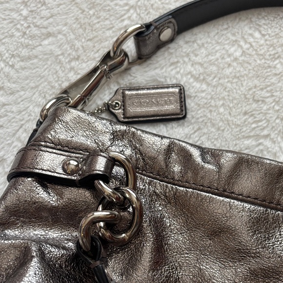 Coach Metallic Silver ShoulderBag - Picture 2 of 15